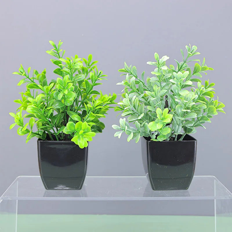Kunstpflanze im Topf - Bonsai & Grünpflanzen für Tisch, Büro & Bad