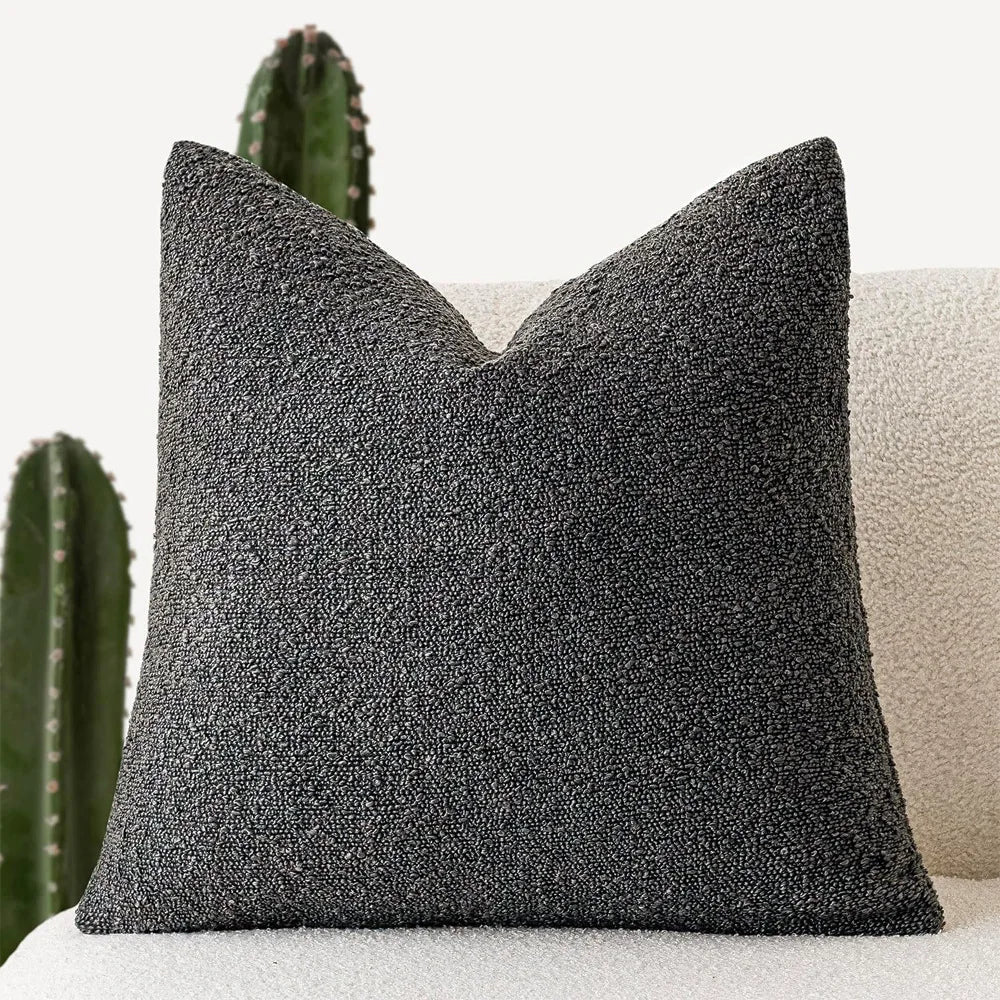Bouclé-Kissenbezug 45x45 cm - Flauschig weiche Struktur für Sofa