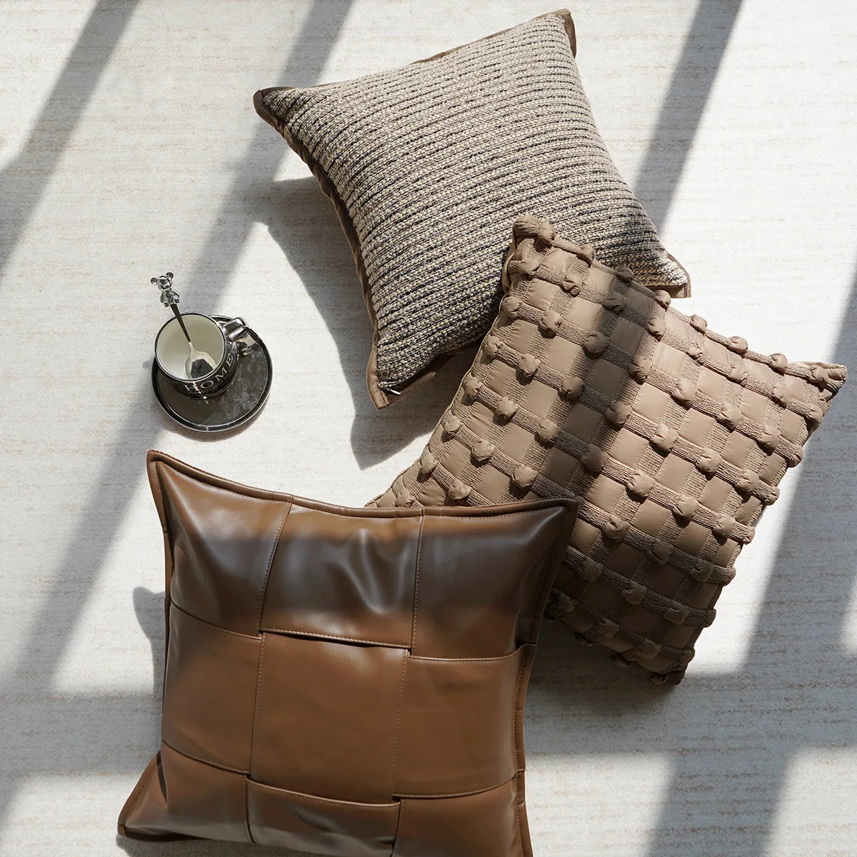 Kissenbezug Melard Rippenstruktur - Nordic Look für Sofa & Bett