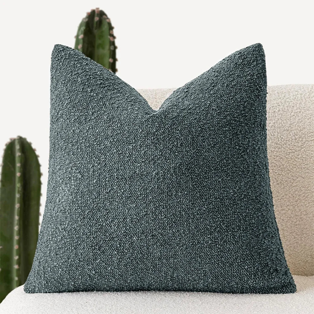 Bouclé-Kissenbezug 45x45 cm - Flauschig weiche Struktur für Sofa