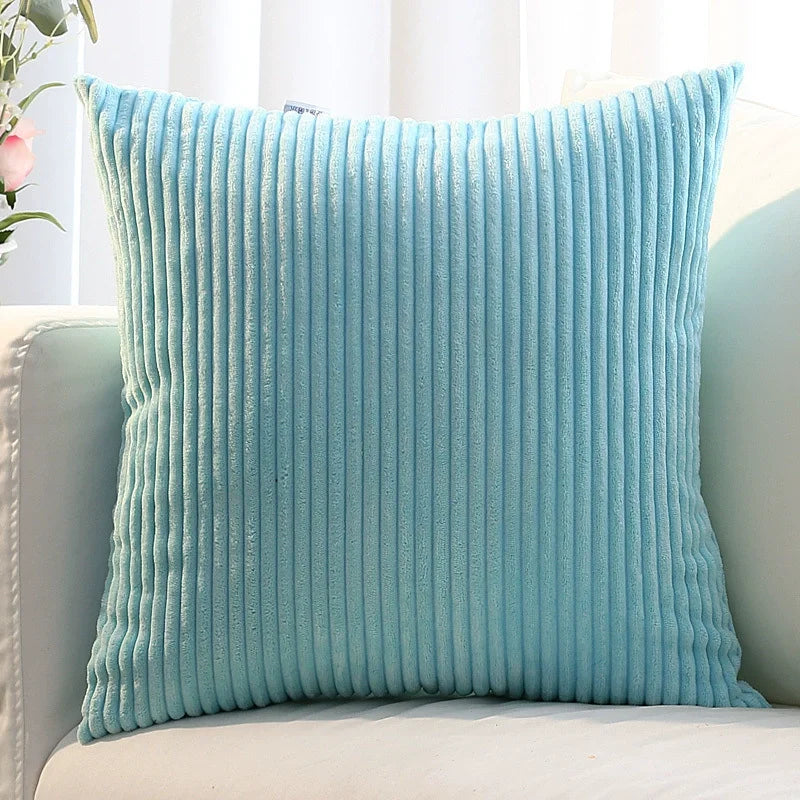 Flausch-Kissenbezug Cord-Optik 50x50 cm - Kuschelig weich für Sofa