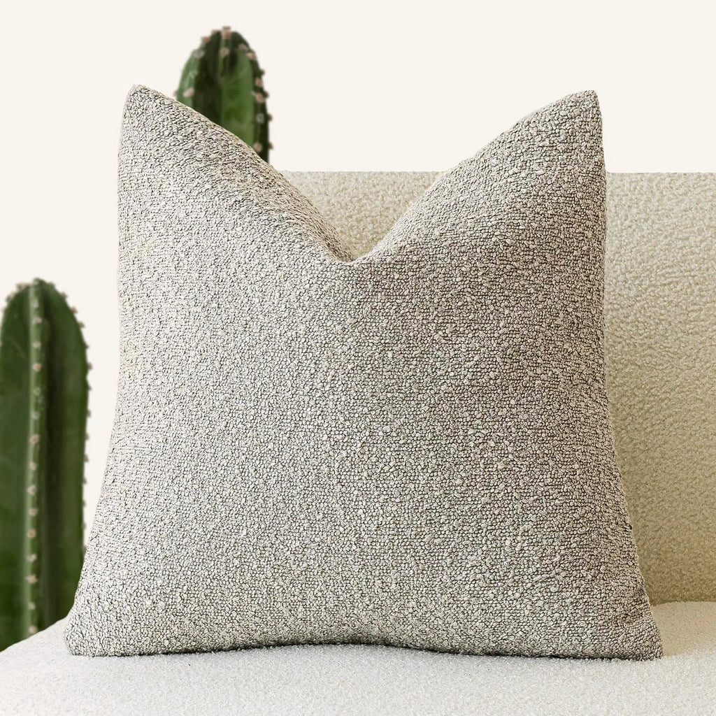 Bouclé-Kissenbezug 45x45 cm - Flauschig weiche Struktur für Sofa