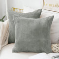 Flausch-Kissenbezug Cord-Optik 50x50 cm - Kuschelig weich für Sofa