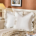 Rüschen-Kissenbezug 100% Baumwolle - Boho-Landhausstil für Sofa & Bett