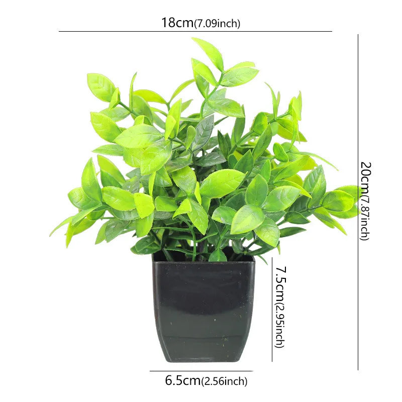 Kunstpflanze im Topf - Bonsai & Grünpflanzen für Tisch, Büro & Bad