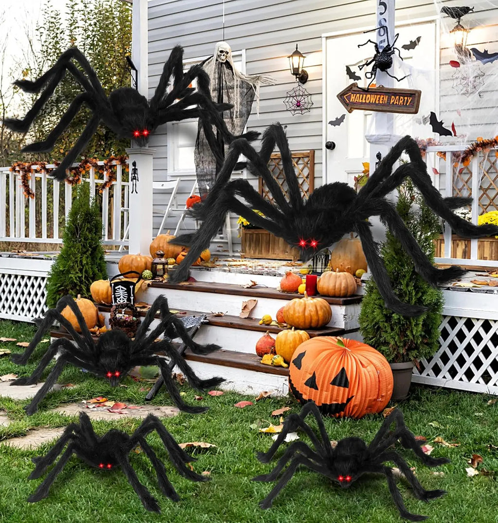 XXL Plüsch-Spinne - Halloween-Deko in 3 Größen: 30, 75 & 200 cm