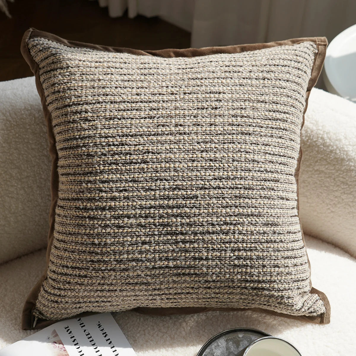 Kissenbezug Melard Rippenstruktur - Nordic Look für Sofa & Bett