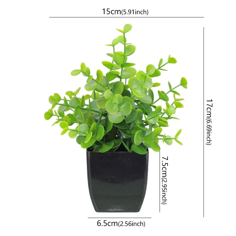 Kunstpflanze im Topf - Bonsai & Grünpflanzen für Tisch, Büro & Bad