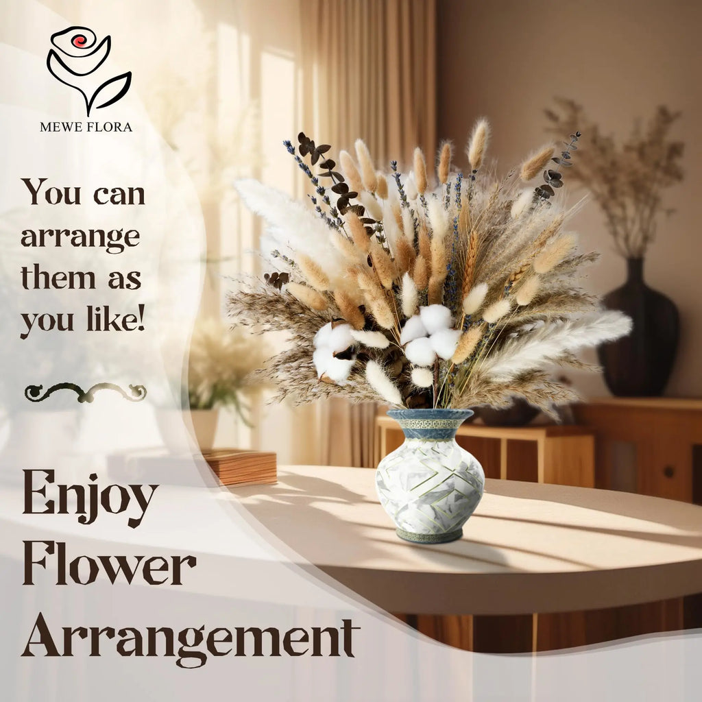 Getrockneter Blumenstrauß Boho - Pampasgras, Baumwolle & Eukalyptus
