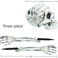 Skelett-Set 3-teilig - Totenkopf & Arme mit Erdspieß für Garten & Rasen