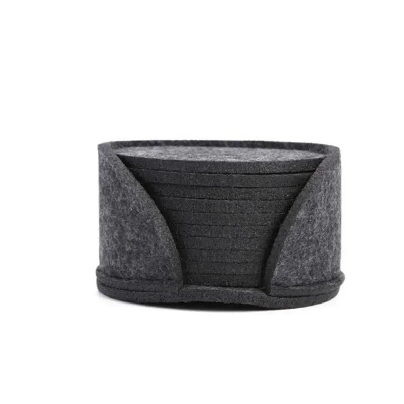 Filz-Untersetzer 10er-Set rund - Hitzebeständig für Tisch & Tasse