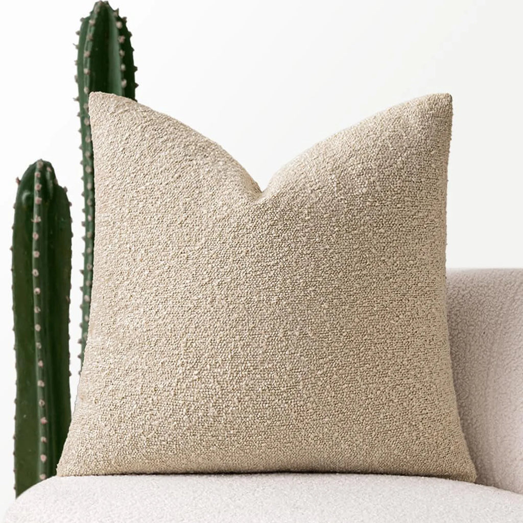 Bouclé-Kissenbezug 45x45 cm - Flauschig weiche Struktur für Sofa