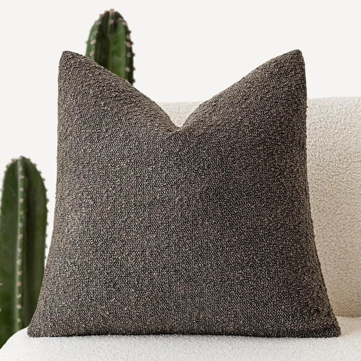 Bouclé-Kissenbezug 45x45 cm - Flauschig weiche Struktur für Sofa