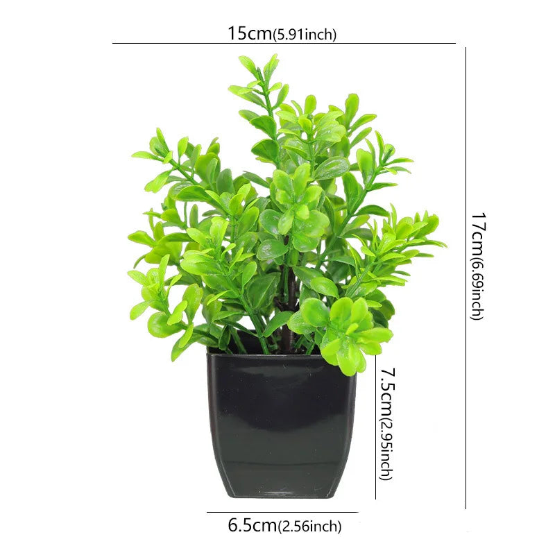 Kunstpflanze im Topf - Bonsai & Grünpflanzen für Tisch, Büro & Bad