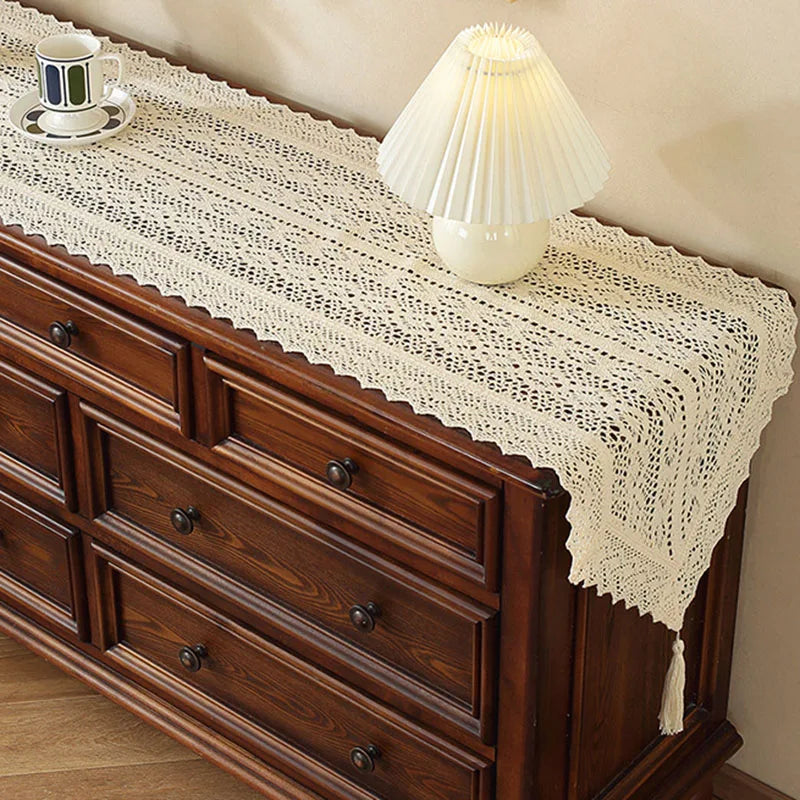 Tischläufer Häkelspitze 42 x 150 cm - Vintage Deko für Sideboard & Tisch