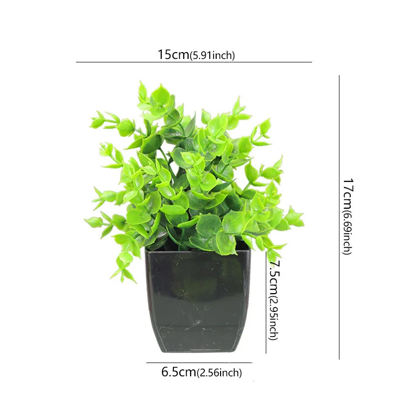 Kunstpflanze im Topf - Bonsai & Grünpflanzen für Tisch, Büro & Bad