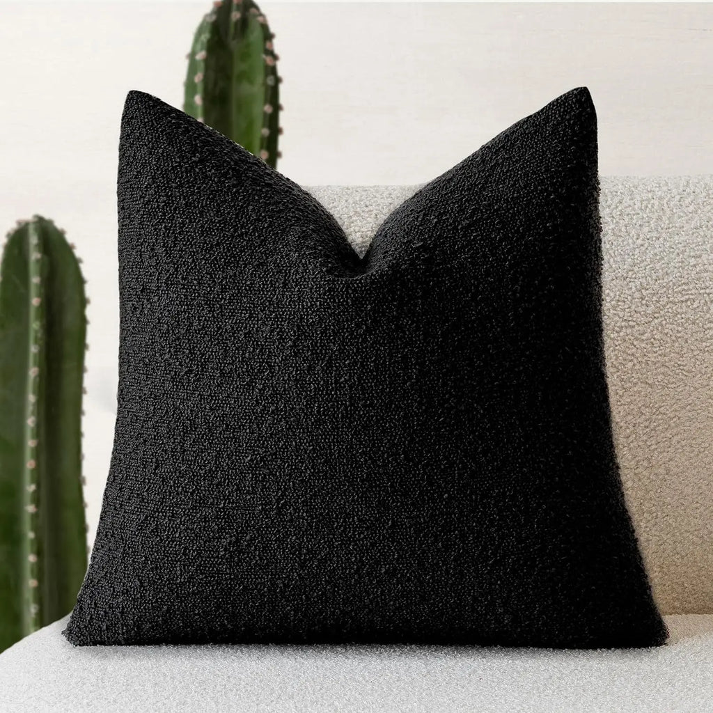 Bouclé-Kissenbezug 45x45 cm - Flauschig weiche Struktur für Sofa