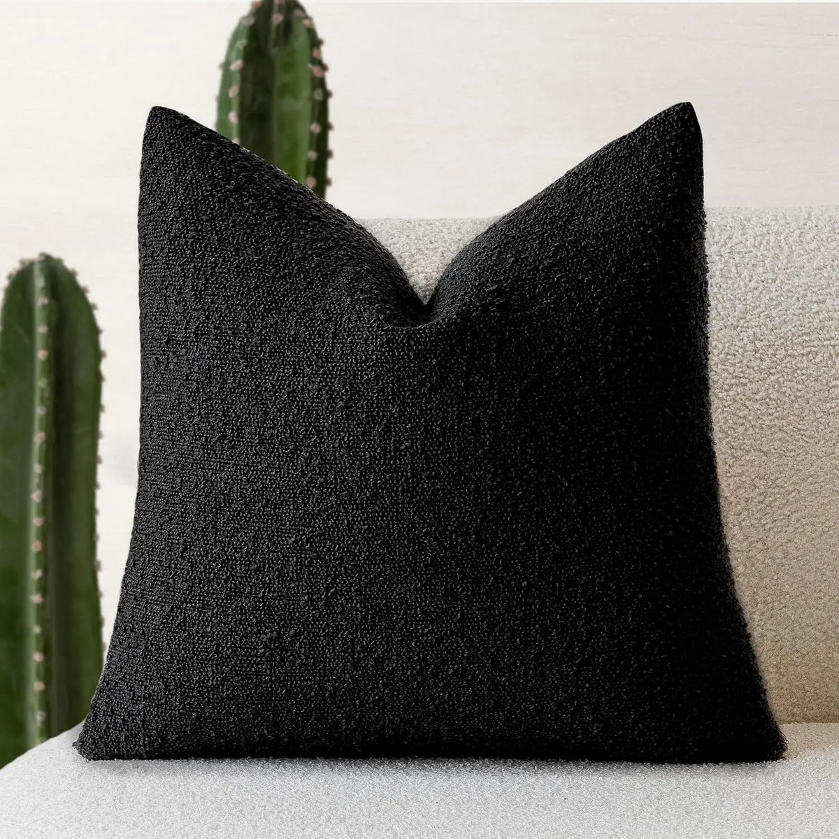 Bouclé-Kissenbezug 45x45 cm - Flauschig weiche Struktur für Sofa